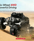 Six Wheel All Terrain Ride On Toy Vehicle With Spray Color Finish Durable Plastic Construction And Smooth Rolling Wheels