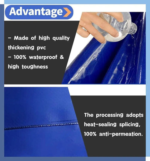 Massive Capacity Collapsible Water Bladder Tank For Gardens And Farms, blue PVC material, waterproof, 1136L 300Gal