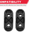 Exhaust Muffler Hanger Insulator Set, Two Pack With Built In Iron Frame, Durable Tailpipe Hangers That Reduce Vibration And Rattle, Fits Chevy