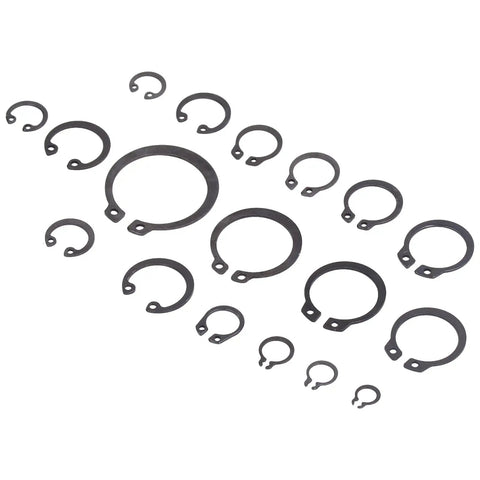 Multi Size 225Pcs C Clip Circlip Snap Ring Retaining Fastener Hardware Kit For Machines And Vehicles Durable Alloy Steel