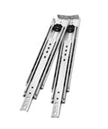 Tough As Nails Heavy Duty Ball Bearing Drawer Slides One Pair Gliding Like Butter For Cabinet Wardrobe Keyboard Toolboxes with shiny metal finish.