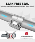 Heavy Duty Stainless Steel Lap Joint Exhaust Clamp 2.0 Inch Band Clamp for Pipes Mufflers and Catalytic Converters two pack leak-free seal
