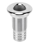 316 Stainless Steel Boat Thru Hull Fitting Hose Barb Connector For Marine Inlet And Outlet Ideal For Yachts And Boats Bilge Drain And Cooling System Three Quarters Inch Half Thread Outlet No Gasket
