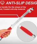 Extra Long Wrench Extension Bar for Maximum Leverage 16 Inch Universal Torque Adaptor with red anti-slip handle design
