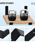 Matte Black J Lip Wall Shelf Brackets Hella Sturdy 8 Pack Industrial Rustic Farmhouse Floating Shelf Supports With All Hardware Badass Quick Diy Install For Your Home holding kettlebells on wood shelf.