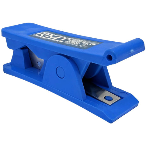 Blue Air Suspension Line Hose Cutter Tool Pro Grade With Safe Blade Design showing stable handle and precise slot