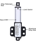 Mini Electric Linear Actuator For Robotics And Home Automation, 30mm Stroke, 8mm/s Speed, 70N Lift, Quiet High Performance Piston Actuator