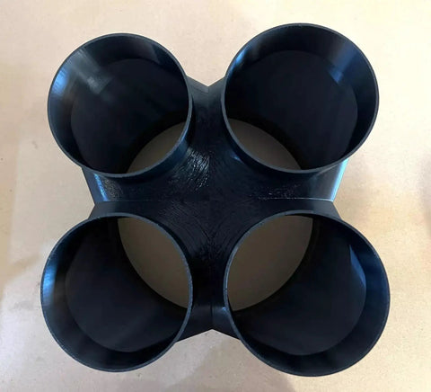 8 Inch Inlet To Four 4 Inch Outlets Duct Splitter Connector For Woodworking Dust Collection And Grow Tent Venting Durable