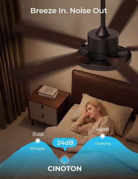 Boost Your Room Chill Level With This 52 Inch Smart Ceiling Fan. Features Whisper Quiet Rotation and Dimmable LED Lights.