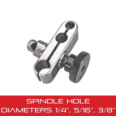 Universal Snug With Spindle Holes One Quarter Inch Five Sixteenth Inch And Three Eighths Inch Versatile Tool Model 58S side view