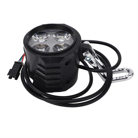 2 In 1 Electric Bike Horn And Front Headlight For 12 To 72V Ebikes And 10 Inch Electric Scooters Bright Led Front Light With Horn Easy Install Durable Cycling Accessory