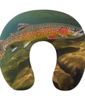 Brook Trout Fly Fishing Travel Pillow U Shaped Neck Pillow For Airplane Car Office Comfort With Memory Foam Fill Portable