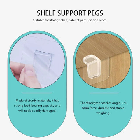 24 Pack ABS Shelf Brackets For Heavy Duty Shelves And Wall Racks with perforation-free design for strong load-bearing support.