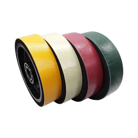 8 Inch Resin Diamond Lapidary Wheel Grit 1200 Plus 3000 Soft Cabbing Polishing Tool For Gemstone Finishing stacked in various colors.