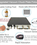 Rapid Vacuum Chuck Fixture Plate For CNC Machining Centers, Lathes And Milling Machines 500x400mm, shown with accessories.