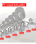 U Shaped Aluminum Alloy Pulley With Single Slot O Type Design, 8mm Bore, 12mm Shaft, 60mm Outer Diameter, Round PU Wheel, V Belt Or O Strap Compatible, Built Tough Heavy Duty Drive Pulley For Industrial Motors And Equipment, 60mm size