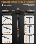 Detailed view of Magnetic 42 In 1 T Handle Ratchet Screwdriver Set With S2 Steel Bits Portable DIY Repair Kit showcasing assembly steps.