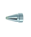 Close-up of N61-10 Desoldering Nozzle 1.6mm Quick Change Tip for FR Series Desoldering Tools, silver finish side view