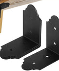 Heavy Duty Beefy Corner Braces Rock Solid Four Pack 5.9 Inch Rustproof Steel L Brackets, showing detailed design and mounting holes.
