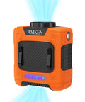 Orange Waist Clip Fan With 10000mAh Battery, Rechargeable Belt Clip Cooler Delivers 24 Hour Runtime, LED SOS Light