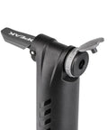 Mountain TT Twin Turbo Bike Pump head showing valve attachment for Presta Schrader and Dunlop valves