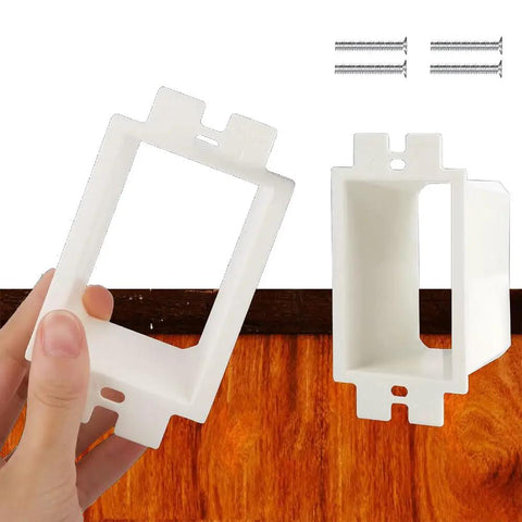 Easy Install Electrical Box Extenders Kit For 1 Gang And 4 Inch Square Boxes With Self Leveling Support Extends Depth By 1.5 Inches Includes 20 Screws