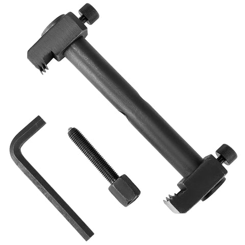 Beefy Universal Ribbed Drive Pulley Crankshaft Remover Tool Puller With Low Profile Arms and components, 6.3 inch jaw opening