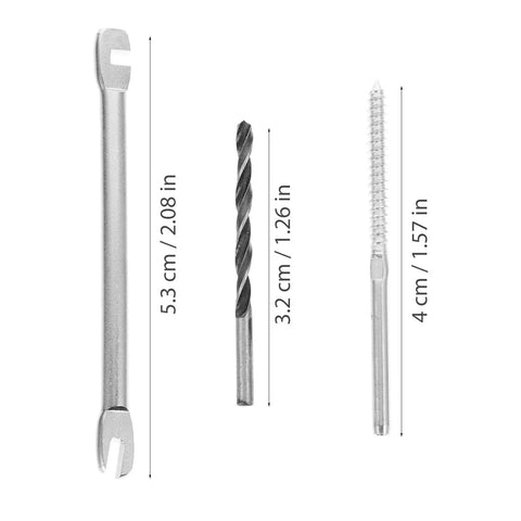 Components of Cable Railing Kit With Adjustable Tightness Lag Screws Stainless Steel 1 Eighth Inch Cable For Deck And Stair Railing
