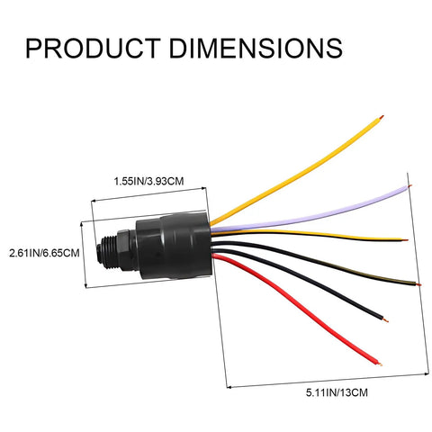 Dimensions of Boat Ignition Key Switch For Mercury Outboard Remote Control Box 3 Position Off Ignition Start 6 Wire Push To Choke Marine Starter Switch