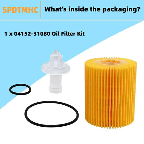 Oil Filter Kit For Lexus And Toyota SUVs And Trucks Heavy-Duty Replacement Filter Set With 70mm By 81mm Core Compatible With 04152-31080