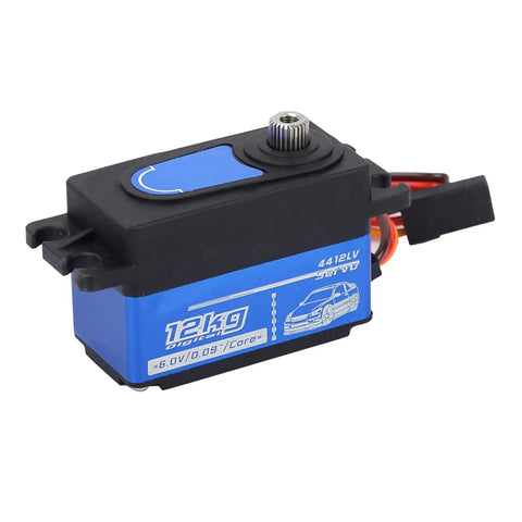 Badass Digital Servo For RC Rigs Packing Full Metal Gears And A Hefty 12 KG Stall Torque Built Like A Tank for steering upgrades.