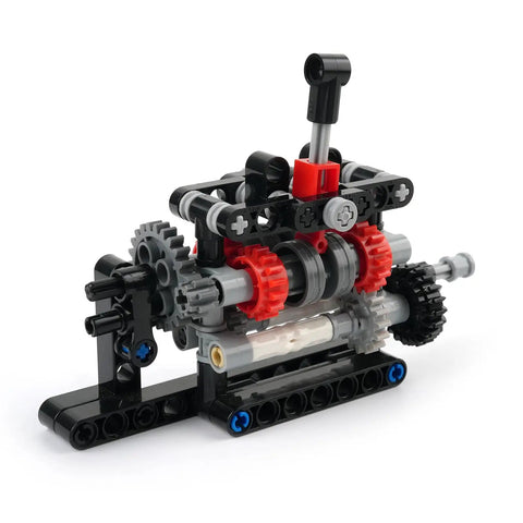 4 Speed Gearbox DIY Transmission Kit For Power Functions Building Blocks MOC Style Brick Set assembled view
