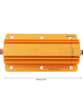 Heavy Duty 200W 4 Ohm Resistor With Aluminum Housing For Industrial Electrical Equipment Supplies Built Tough Superior Heat Dissipation Sturdy Metal Body And Long Lasting Performance Ideal For Manufacturing Lines Power Control And Testing, 100mm aluminum resistor with screw mounts
