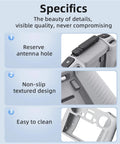 Silicone Case Cover For DJI RC 2 Remote Controller with antenna hole, non-slip design, easy clean for Air 3S and Mini 4 Pro
