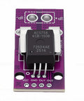 Heavy Duty Hall Effect Current Sensor 50A Linear Module for Power Monitoring, top view of circuit board with connections.