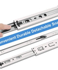 20 Inch Soft Close Drawer Slides Two Pairs Beefy Heavy Duty Side Bottom Mount Rails Ball Bearing Full Extension For Kitchen Cabinets And Dressers 100 Lbs Load Capacity