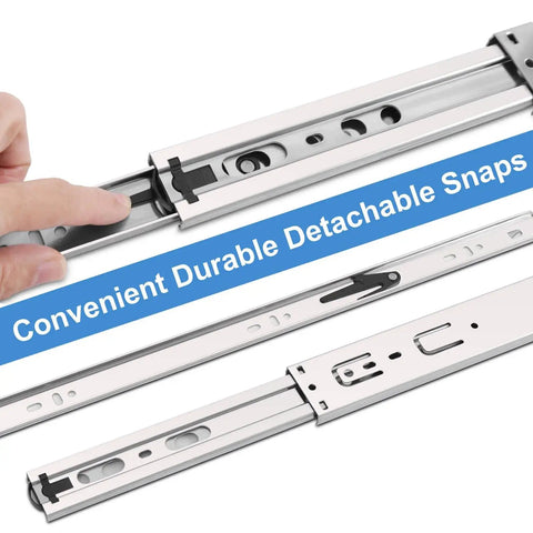 20 Inch Soft Close Drawer Slides Two Pairs Beefy Heavy Duty Side Bottom Mount Rails Ball Bearing Full Extension For Kitchen Cabinets And Dressers 100 Lbs Load Capacity