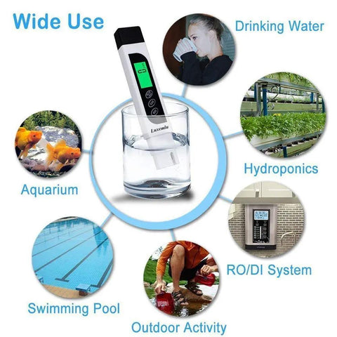 TDS Meter Digital Water Tester With Temperature And EC Readout, 0-9999 PPM Range, Carrying Case Included, Super Accurate Drinking Water Monitor For RO DI Systems, Aquariums, And Home Purity Checks
