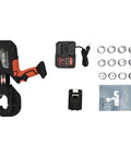 Heavy Duty Electric Hydraulic Crimping Pliers Rechargeable Cordless Cable Lug Crimper With 12 Piece Die Set and accessories.