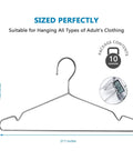Stainless Steel Wire Coat Hangers Heavy Duty Ultra Thin Space Saving 10 Pack 17.7 Inch Hangers For Closet Organization Waterproof Rustproof Durable For Shirts Blouses Denim And Delicates