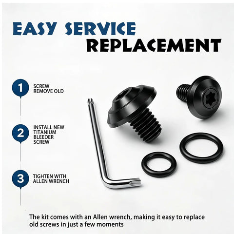 Easy service replacement guide for Titanium Coolant Bleeder Screw Kit Fits Alfa Romeo Giulia And Stelvio 2.0T 2.2L Diesel And 2.9L Twin Turbo V6