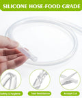 Person holding Silicone Water Dispenser Hose For 5 Gallon Bottles With 304 Stainless Steel Countersunk Head Replacement Hose