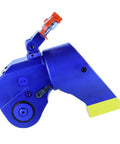 Heavy Duty Hydraulic Torque Wrench 1120 Nm Corrosion Resistant Alloy Square Drive showing side view with yellow tip for tight workspace access.