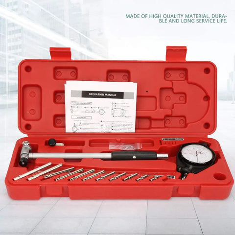 Internal Diameter Dial Indicator Gauge Kit 50 To 100 mm Precision Machined to 0.0005 mm with storage case and measuring needles
