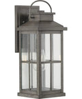 Williamston Collection One Light Outdoor Wall Lantern In Antique Pewter Finish Weatherproof Wet Location Rated With Clear Glass
