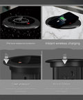 Sweet Top Shelf Countertop Pop Up Socket With Wireless Fast Charging Pad Touch Activation features waterproof and safety protection.