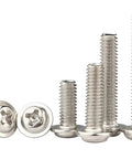 Bulk 50 Pack M4 x 50mm Pan Head Phillips Machine Screws Nickel Plated Steel For DIY Projects And Electronics 4mm Thread Diameter