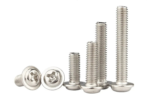 Bulk 50 Pack M4 x 50mm Pan Head Phillips Machine Screws Nickel Plated Steel For DIY Projects And Electronics 4mm Thread Diameter