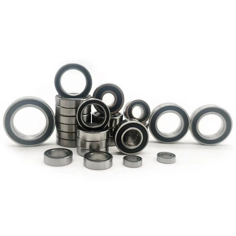 RC Flange Bearing Kit For Maxx And Slash Short Course Trucks, 26 Pcs Chrome Steel Ball Bearings, Black Rubber Sealed