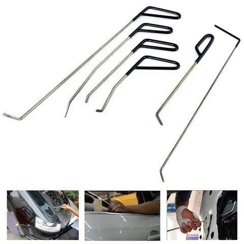 Professional Paintless Dent Repair Rods Tool Kit 21 Piece Stainless Steel Auto Body Dent Tools For Door Dings Hail Damage Removal And Dent Repair Durable Rust Resistant Pro Grade Quality For Techs And Do It Yourself